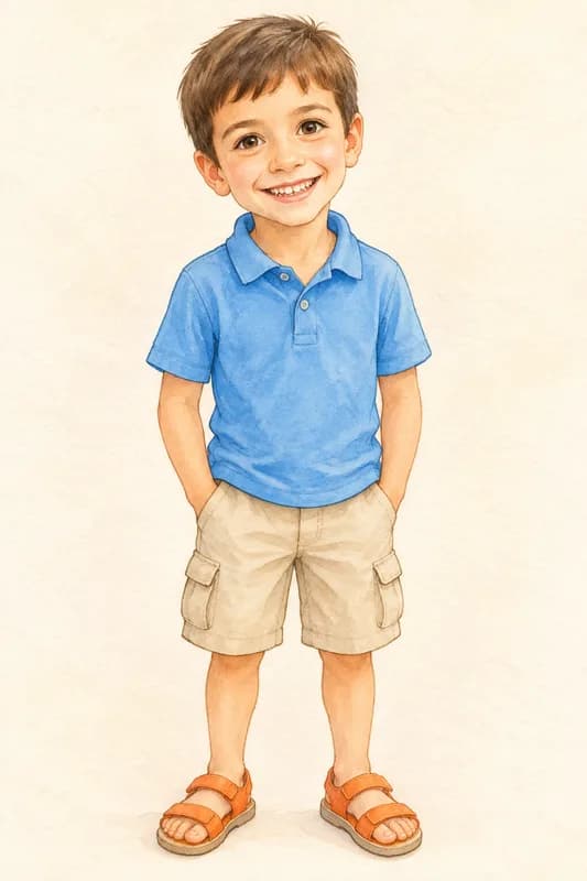 Nicolás convertido en personaje ilustrado