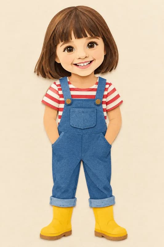 Carla convertido en personaje ilustrado