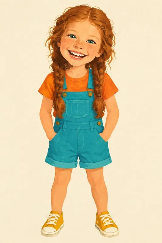 Lucía convertido en personaje ilustrado
