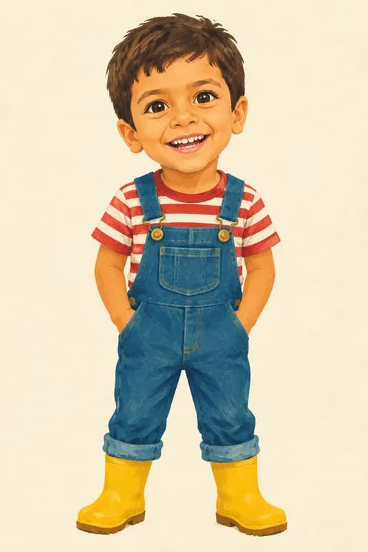 Bruno convertido en personaje ilustrado