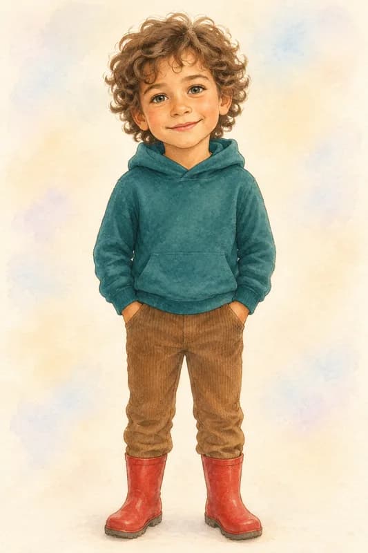 Gael convertido en personaje ilustrado