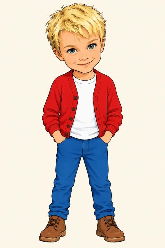 Leo convertido en personaje ilustrado