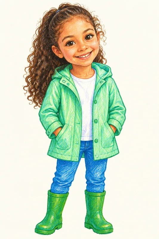 Daniela convertido en personaje ilustrado