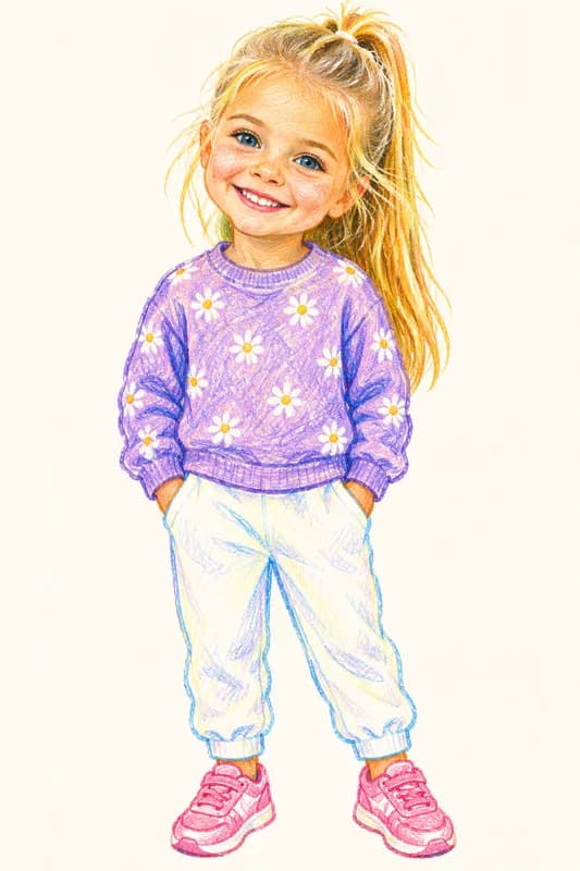 Sofía convertido en personaje ilustrado