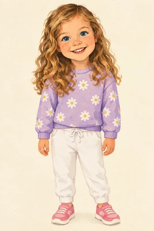 Olivia convertido en personaje ilustrado
