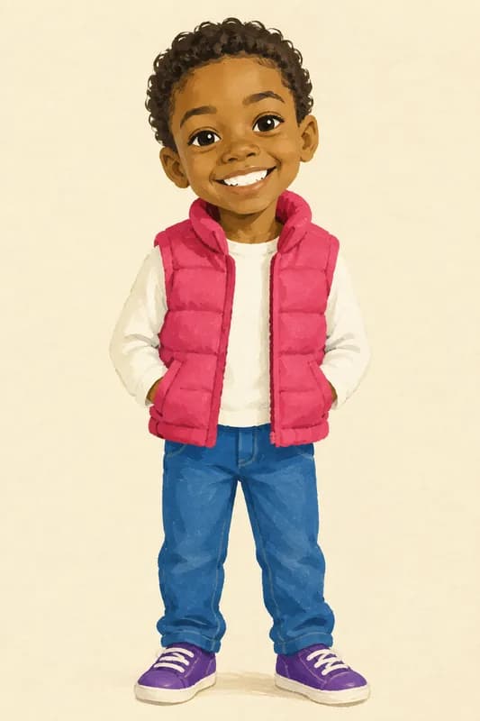 Samuel convertido en personaje ilustrado