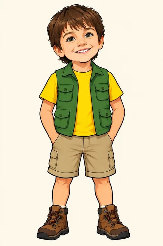 Álex convertido en personaje ilustrado