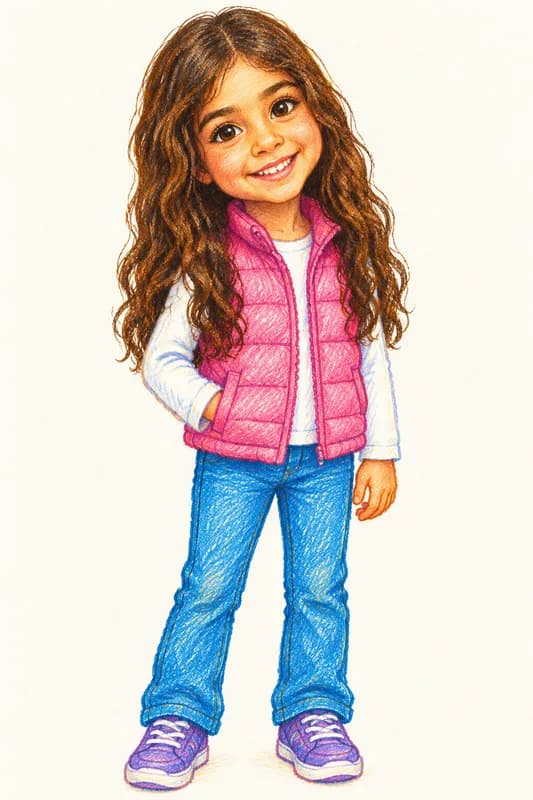 Manuela convertido en personaje ilustrado