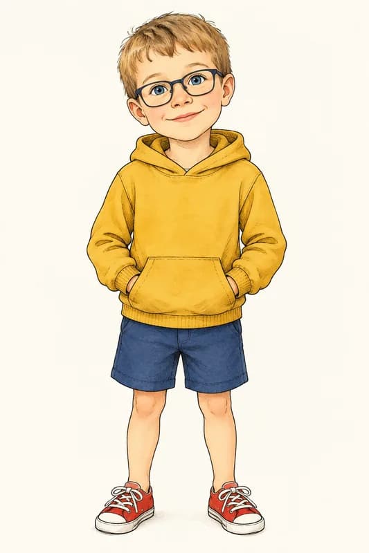Jorge convertido en personaje ilustrado