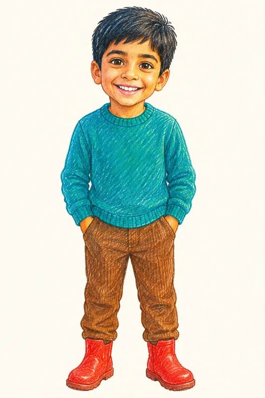 Diego convertido en personaje ilustrado